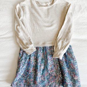 GAP Kids Mixed Media Sequin Sweatshirt Dress